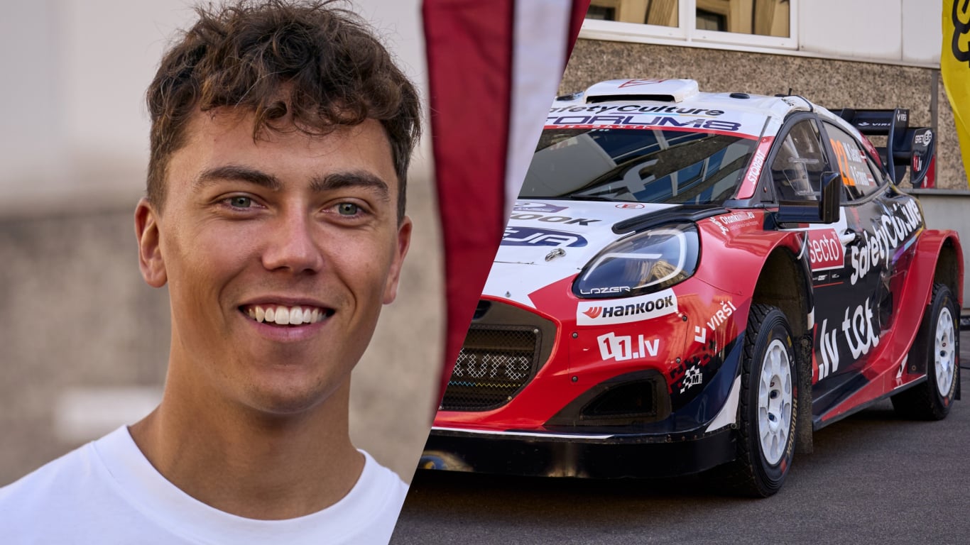Mārtiņš Sesks Showcases Rare Ford Puma Rally1 in Central Riga
